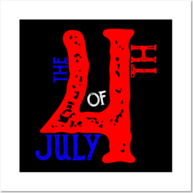 The 4th Of July, Vintage/Retro Design Wall Art by VintageArtwork